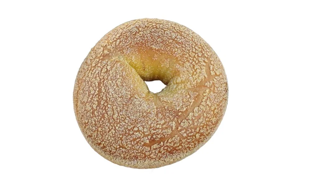 Egg Bagel Topped With Cornmeal