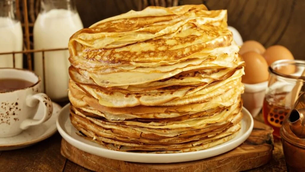 Fresh crepes ready to use