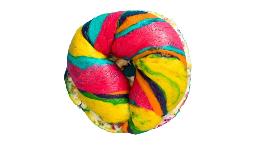 Rainbow Bagel Ice Cream