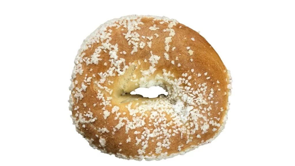 Salt Bagel Topped With Corse Salt