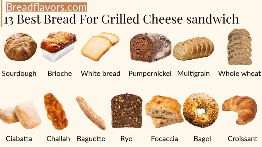 Best bread for grilled cheese: Sourdough, brioche, white bread, pumpernickel, challah, ciabatta and other breads