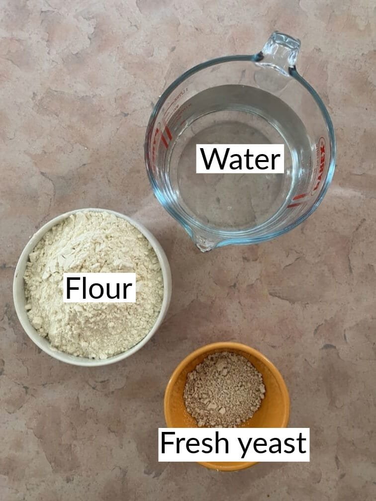 Poolish ingredients