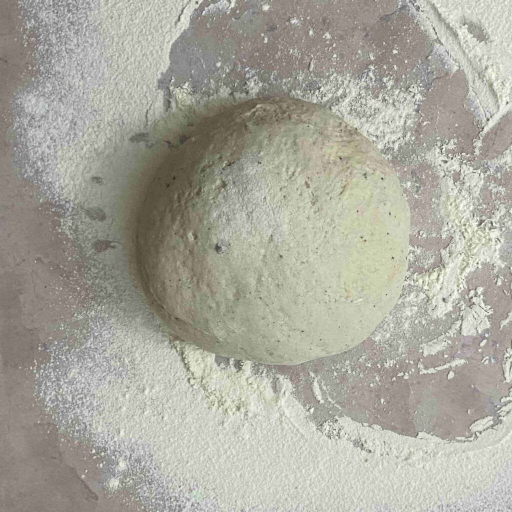 The dough after folding