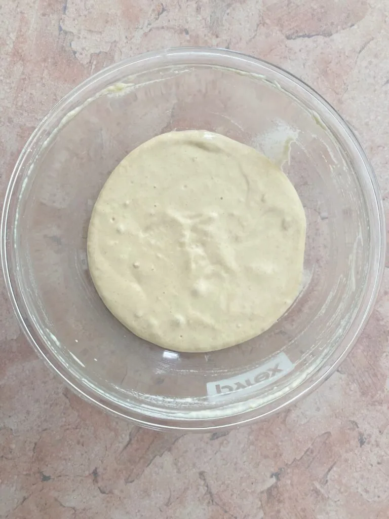 the sponge after rising