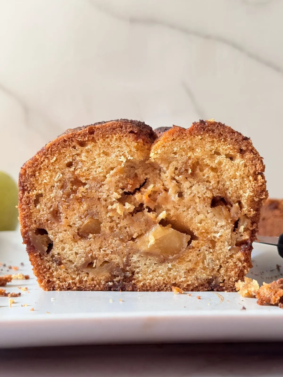Close-up of Cinnamon Apple Quick Bread