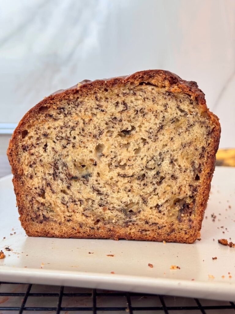 Close up of 3 ingredient loaf crumb