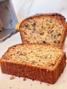 slices of 3 ingredient bread on platter