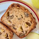 Close-up of apple walnut slice.