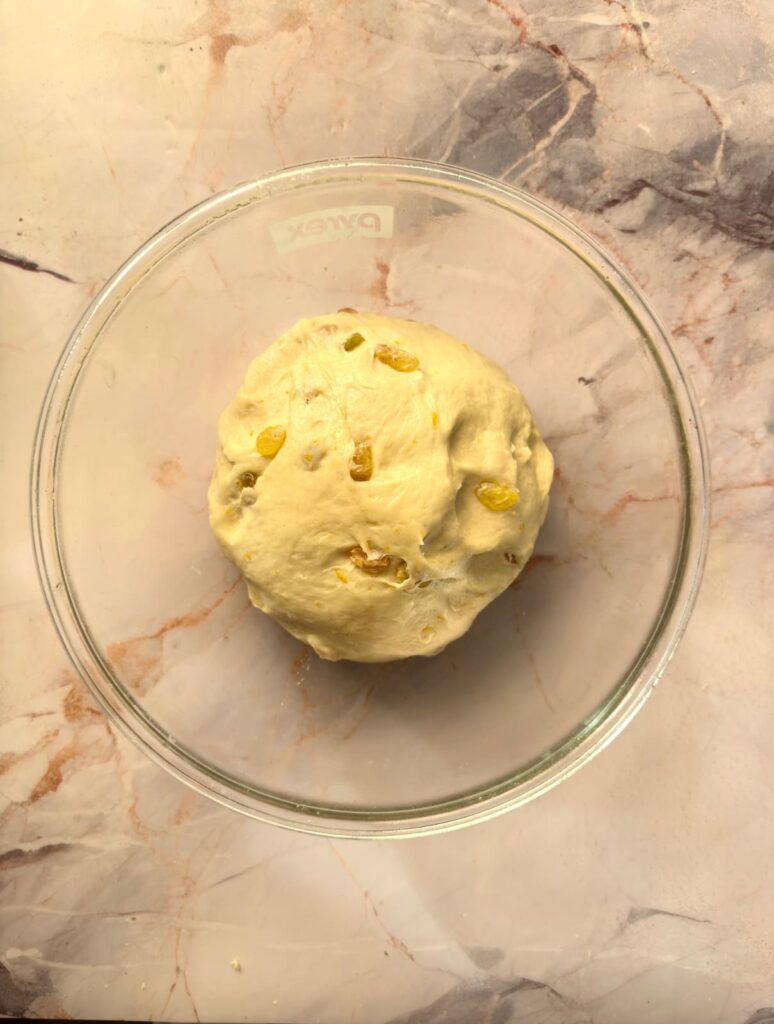 The dough after the refrigeration time.